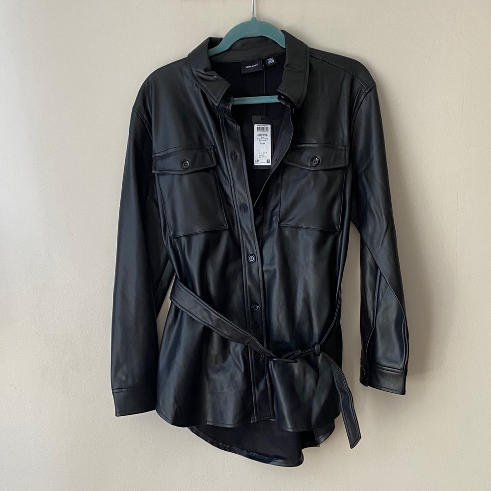Vero Moda Faux Leather Shacket